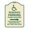 Signmission Modern Isa Connecticut Reserved Parking Permit Required Violators Fin Alum, 24" x 18", TG-1824-23872 A-DES-TG-1824-23872 - alternate 1